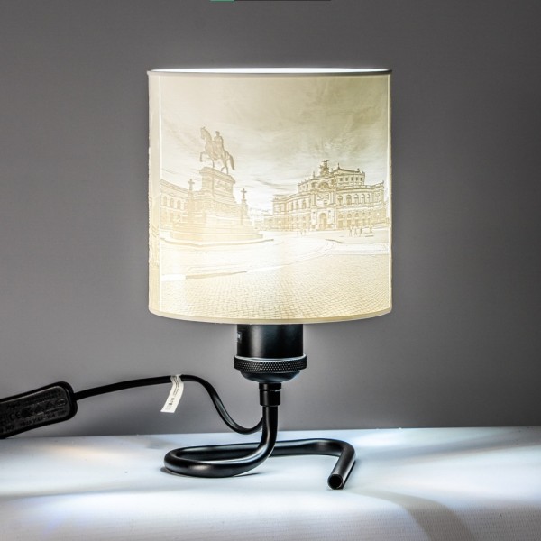 3D Nachttischlampe Dresden - Fotolampe mit Stadt-Bildmotiv