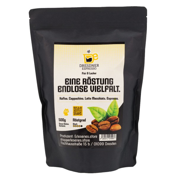 Kaffee Eine Röstung, endlose Vielfalt - 500 g, ganze Bohne - Dresdner Espresso